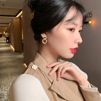 Retro Metallic Gold Colour Multiple Small Circle Pendant Earrings 2025 Jewellery fashion Wedding Party Unusual Earrings For Woman